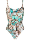 Lygia & Nanny Hapuna Gemstone-print Swimsuit In Blau