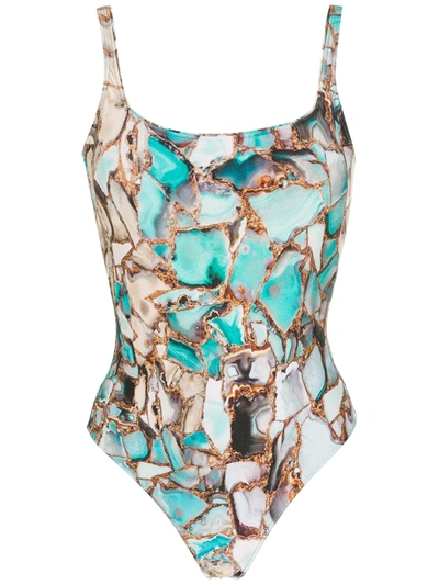 Lygia & Nanny Hapuna Gemstone-print Swimsuit In Blau
