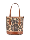 Dolce & Gabbana Small Leopard-print Bucket Bag In Brown