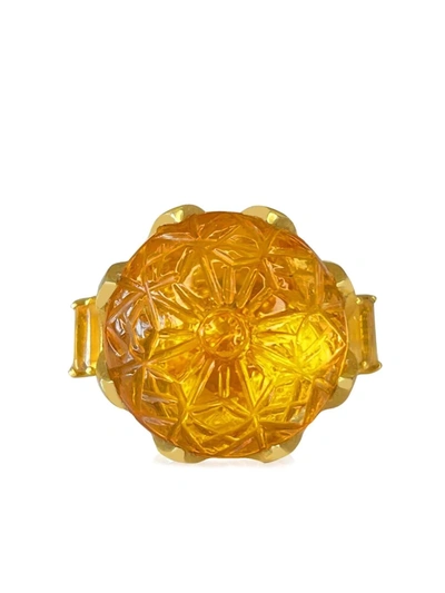 Akansha Sethi Roshni Citrine Ring In Gold