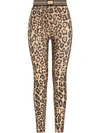 DOLCE & GABBANA LEOPARD-PRINT JERSEY LEGGINGS