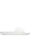 Polo Ralph Lauren Logo-print Rubber Pool Sliders In Weiss
