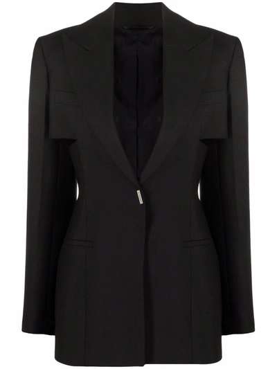 Givenchy Cut-out Detail Fitted Blazer In Schwarz