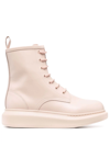 Alexander Mcqueen Oversized Sole Boots In Rosa