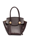 Proenza Schouler Small Pipe Leather Satchel In Chocolate