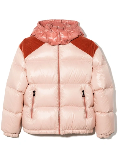 Moncler Kids' Chouelle Zip-up Padded Jacket In Pink