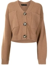 Proenza Schouler Oversized Cashmere-blend Ponte De Roma Sweater In Braun