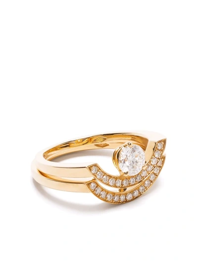 Loyal.e Paris 18kt Recycled Yellow Gold Intrépide Stack Diamond Rings