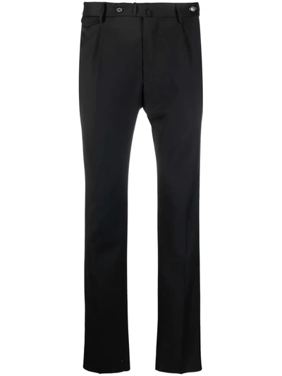 Tagliatore Straight-leg Virgin Wool Trousers In Black