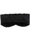 Misbhv Monogram-print Contrast-trim Headband In Schwarz