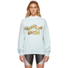 MARTINE ROSE BLUE GOOGLY EYES SWEATSHIRT