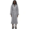 OLENICH GREY ECO-LEATHER TRENCH COAT