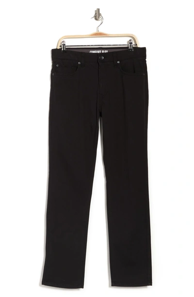 Union Denim Comfort Flex Knit 5-pocket Pants In Black