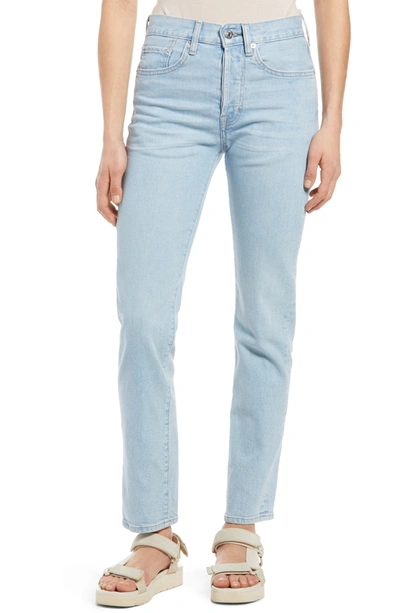 Edwin Hana High Waist Ankle Straight Leg Jeans In Last Summer