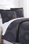 Southshore Fine Linens Midnight Floral Duvet Cover Set In Midnight Floral Black