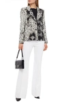 JUST CAVALLI SNAKE-PRINT CREPE BLAZER,3074457345627620718