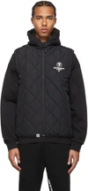 AAPE BY A BATHING APE BLACK DOWN QUILTED VEST
