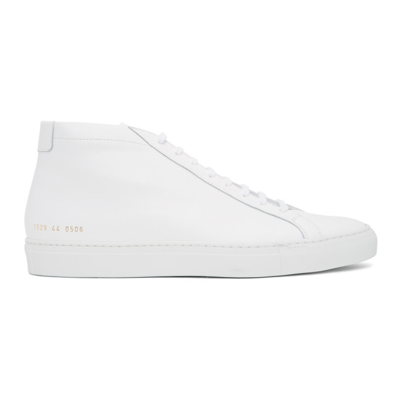 Common Projects White Original Achilles Mid Sneakers In Nocolor