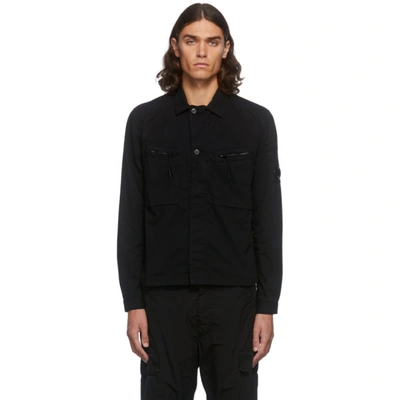 C.p. Company Black Gabardine Utility Shirt