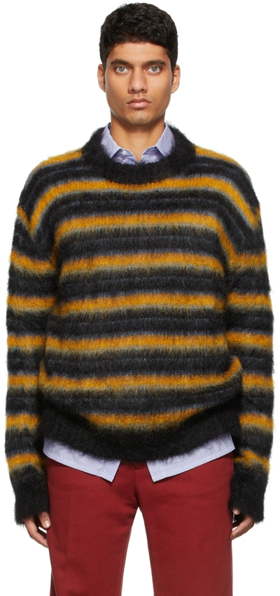 Marni Striped Wool And Mohair Sweater In Multi-colour