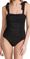 Minkpink Constance Ruched One Piece Swimsuit In Black