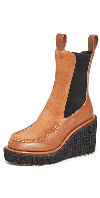 Rag & Bone Sloane Suede & Leather Chelsea Boots In Cinnamon