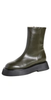 Wandler Chunky Leather Ankle Boot In Eden