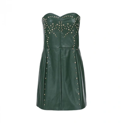 Armani Exchange 阿玛尼女款时尚潮流个性连衣裙 In Green