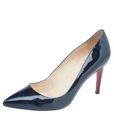 Pre-owned Christian Louboutin Black Patent Leather So Kate Pointed Toe Pumps Size 39