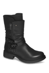 Gc Shoes Brandy Womens Ruched Round Toe Mid-calf Boots In Black
