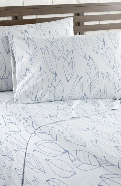 Southshore Fine Linens Premium Collection Ultra Soft Botanical Forest Sheet Set In Modern Foliage White/blue