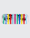 Fornasetti Face Stripes Tray, 9.8" X 23.63"
