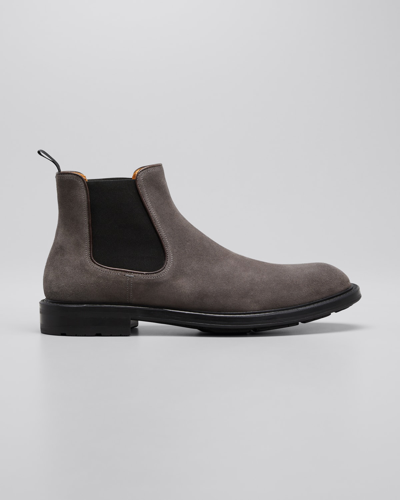 Magnanni Men's Waterproof Suede Chelsea Boots In Grey