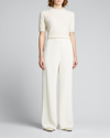 Lafayette 148 Dalton Wide Leg Pants In Cloud
