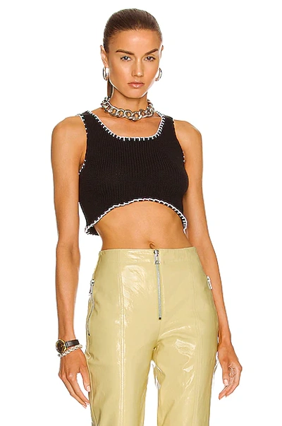 Aisling Camps Women's Cotton-blend Cropped Top In Black & White