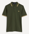 Fred Perry M12 Twin-tipped Shirt In Dark Wasabi Champagne