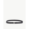 Zadig & Voltaire Crystal-embellished Leather Belt In Noir