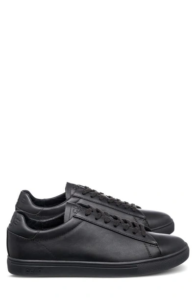 Clae Bradley Sneaker In Black Tumbled Leather