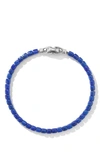 David Yurman Spiritual Bead Bracelet In Silver/ Lapis