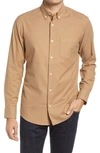 Nordstrom Oxford Button-up Performance Shirt In Tan Sugar