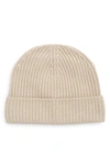 Andrew Stewart Cashmere Ribbed Beanie In 101ntr
