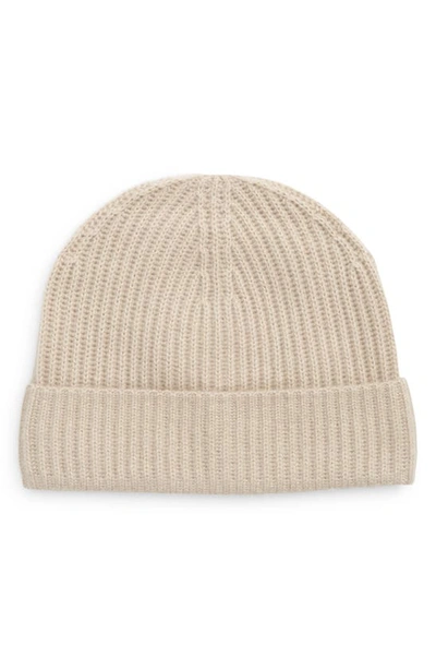Andrew Stewart Cashmere Ribbed Beanie In 101ntr