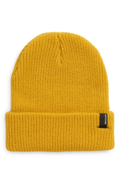 Brixton Heist Beanie In Mustard