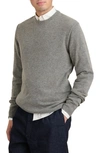 Alex Mill Merino Wool Crewneck Sweater In Heather Grey