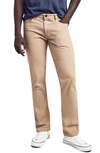 Faherty Comfort Twill Five-pocket 2.0 Slim Fit Organic Cotton Pants In Khaki