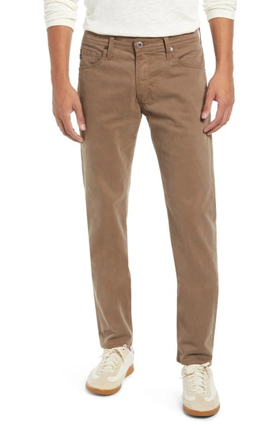 Ag Tellis Slim Fit Sateen Pants In Wild Truffle