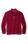 Tommy Bahama Tobago Bay Half Zip Pullover In Sangaria Red