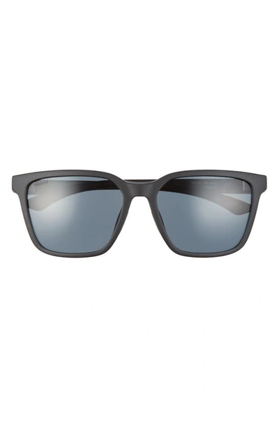 Smith Shoutout Core 57mm Polarized Sunglasses In Matte Black / Polar Gray Green