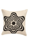 Dusen Dusen Black & Off-white Flower Pillow In White And Black