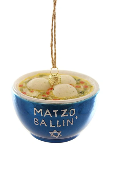 Cody Foster & Co. Cody Foster Matzo Ballin' Ornament In Blue Multi